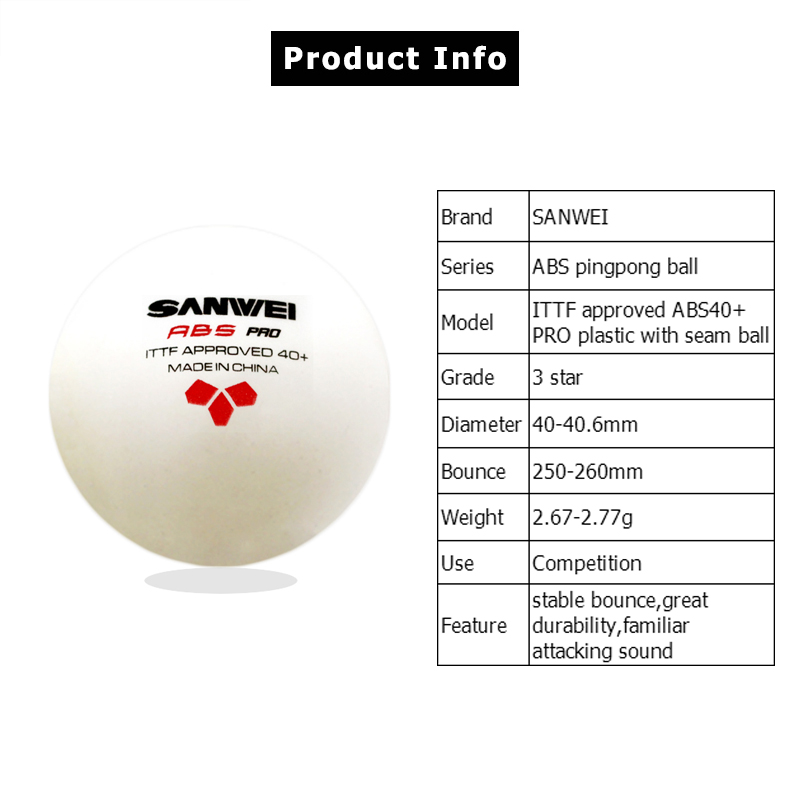 SANWEI ABS PRO 3-Star 40 + mas - Table Tennis Olympics incelemesi ve fiyatı